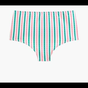J Crew Pink Green Striped Suckered Bottoms